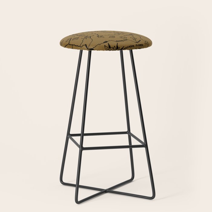 Vintage Map Of Minnesota (1912) - Tan Stool