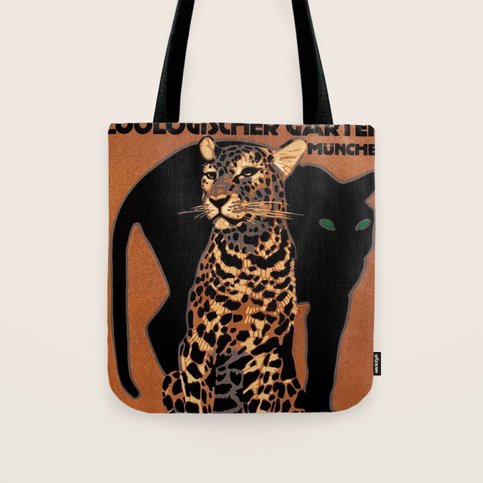 Vintage Munich Zoo Leopard 1912 Advertisement Tote Bag