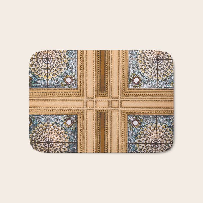 Teal X Gold X Washington Dc Architecture Bath Mat
