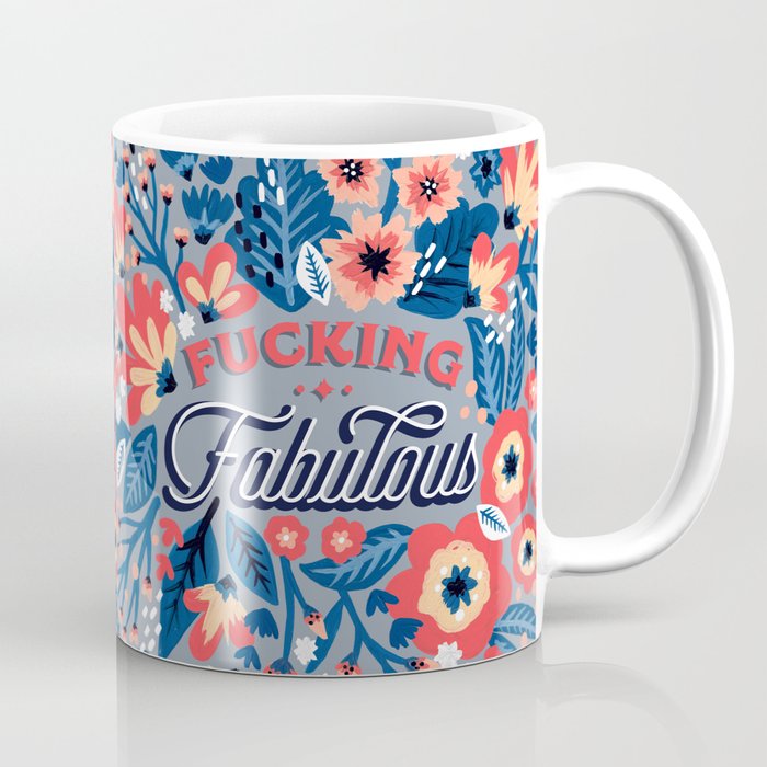 F*Cking Fabulous - Denim & Coral Palette Coffee Mug