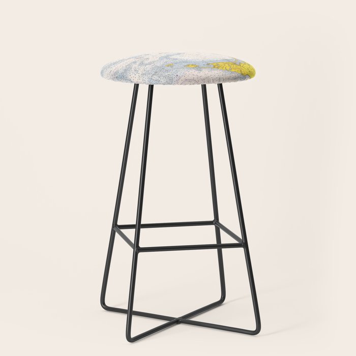 Vintage Map Of The Nantucket Sound (1966) Stool