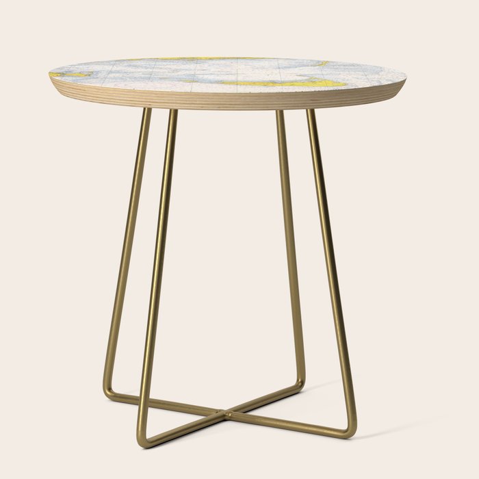 Vintage Map Of The Nantucket Sound (1966) Side Table