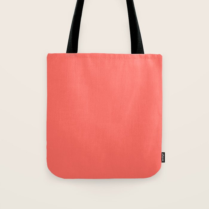 Living Coral - Solid Color Collection Tote Bag