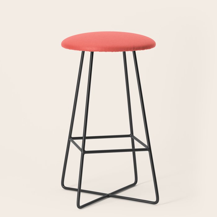 Living Coral - Solid Color Collection Stool