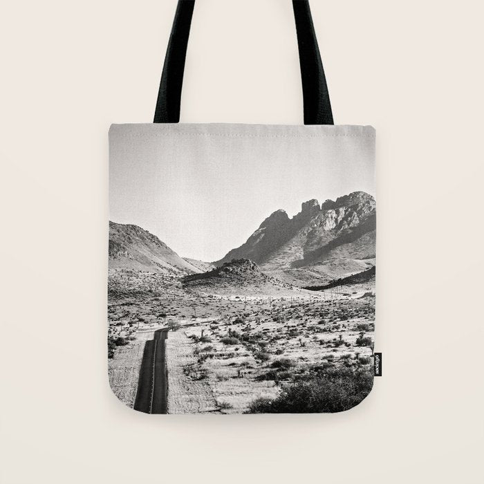 The Lost Highway Iii Black & White Tote Bag