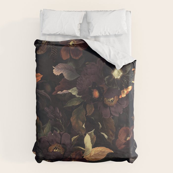 Vintage & Shabby Chic - Flowers At Night Duvet Cover