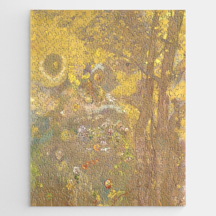 Odilon Redon "Trees On A Yellow Background" Jigsaw Puzzle