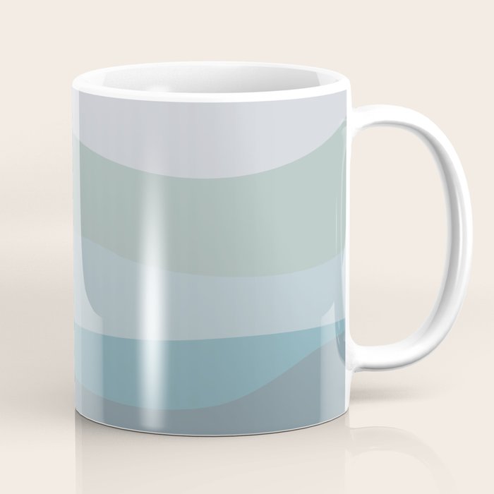 Calming Ocean Waves In Soft Dusty Pastels Coffee Mug