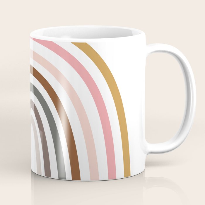 Whimsical Rainbow In Earthy Colors Coffee Mug