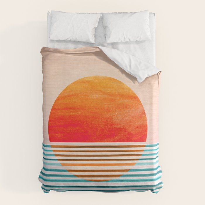 Minimalist Sunset Iii / Abstract Landscape Duvet Cover