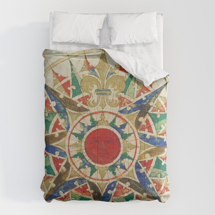Vintage Compass Rose Diagram (1502) Comforter