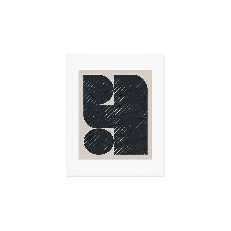 Mid Century Modern Geometric Shape  Art Print