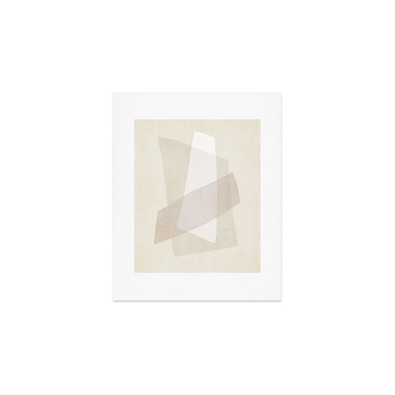 Modern Minimalism White Beige Modern Art Art Print