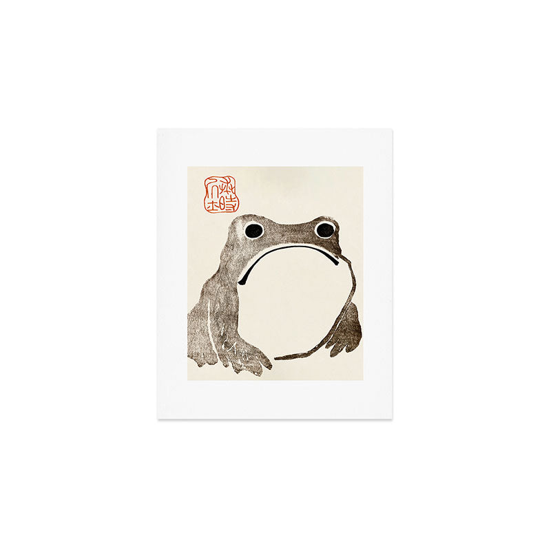 Unimpressed Frog Meika Gafu By Matsumoto Hoji 1814 - Frog Art Print