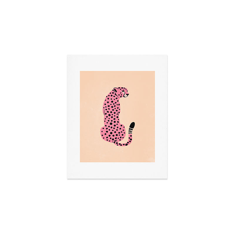 The Stare: Peach Cheetah Edition Art Print