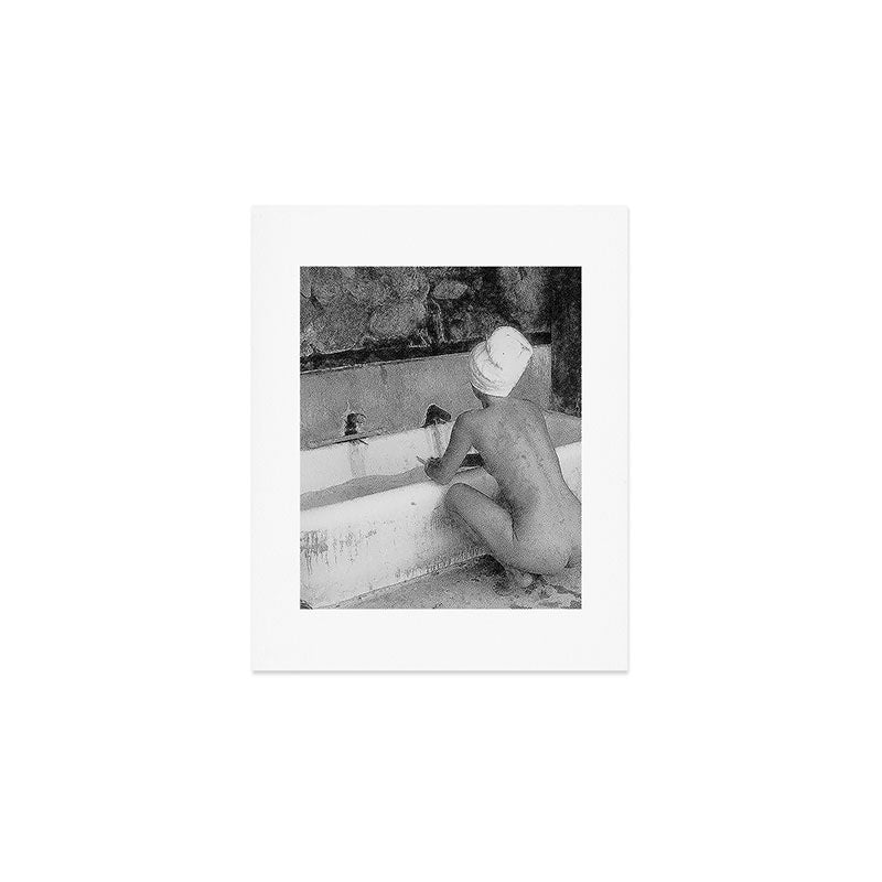 Bath In Paris, Cold Water Flat, Female Nude Black And White Art Photography / Photograph Art Print