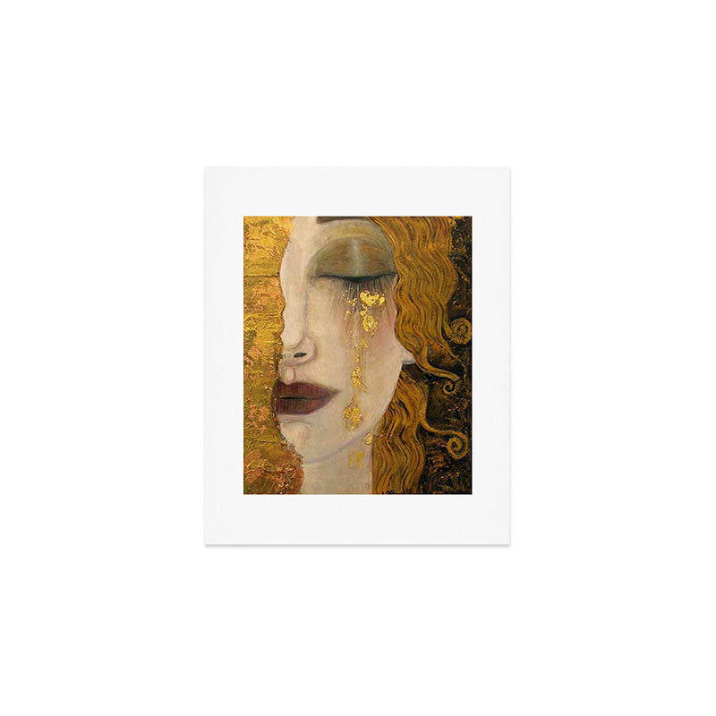 Golden Tears (Freya'S Heartache) Portrait Painting By Gustav Klimt Art Print