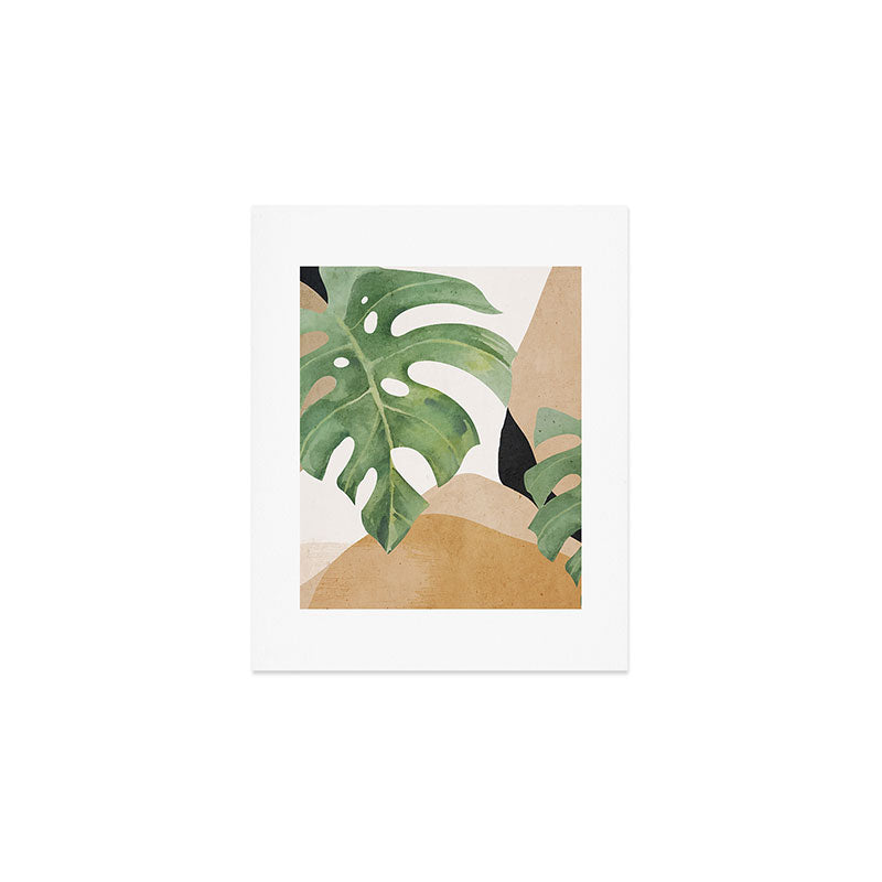 Abstract Art Tropical Leaves 3 Art Print