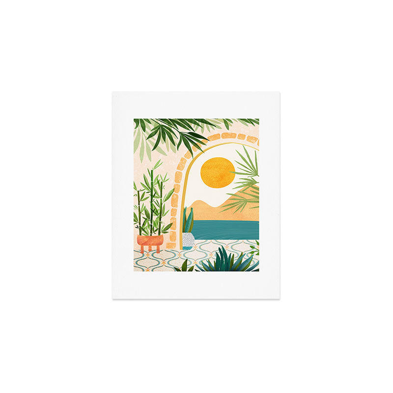 Villa View Tropical Landscape / Villa Series Art Print