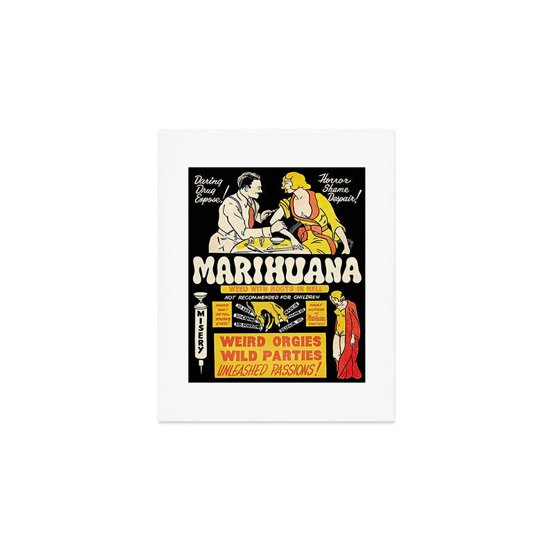 Marihuana Marijuana Vintage Movie Art Print