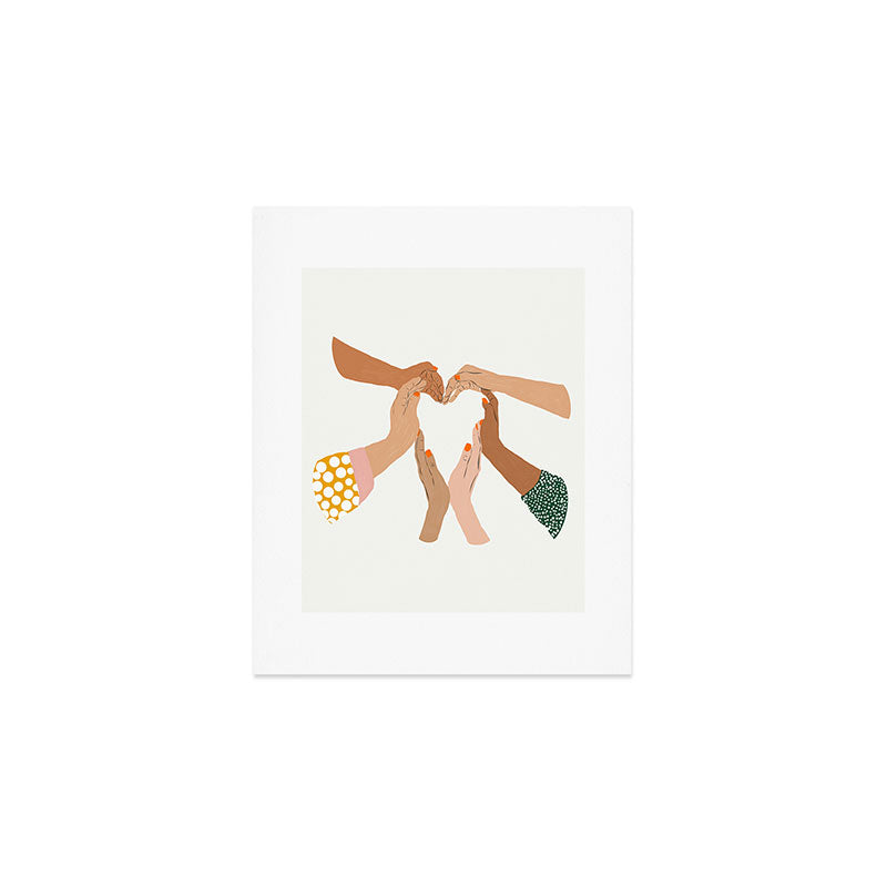 Indiscrimination | Anti-Racism Painting | Unity Illustration | Women Empowerment Growth Mindset Art Print