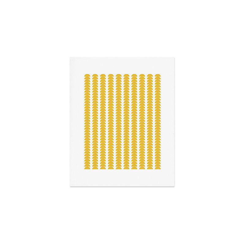 Maude Shapes Pattern - Golden Yellow Art Print