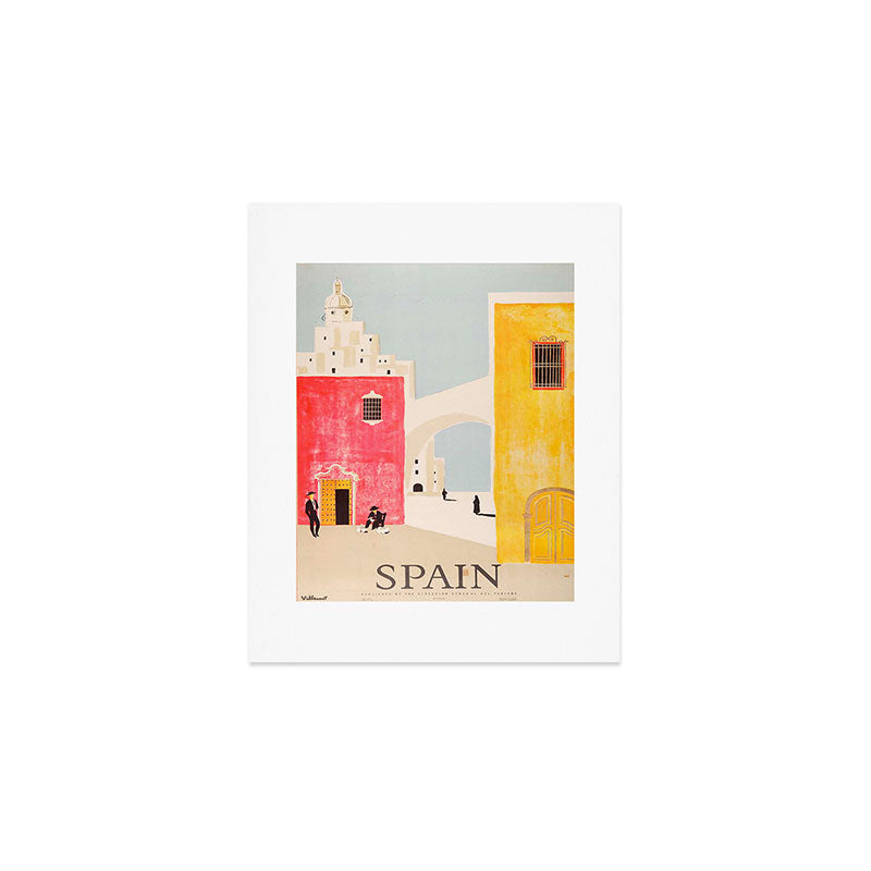 Spain Vintage Travel Poster Mid Century Minimalist Art Art Print