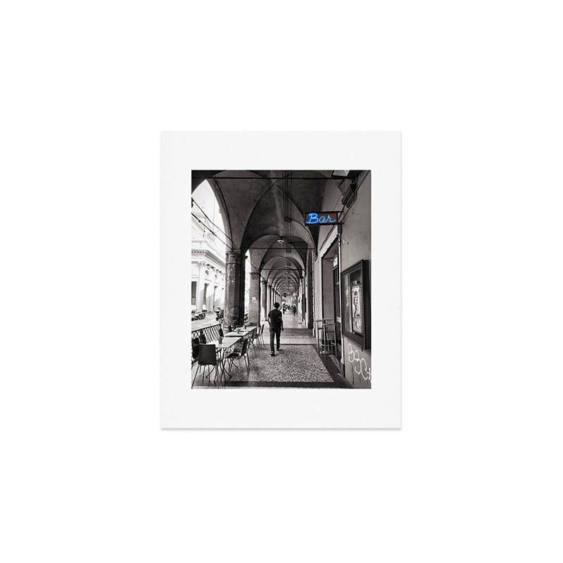 Black And White Bologna Street Photography Art Print