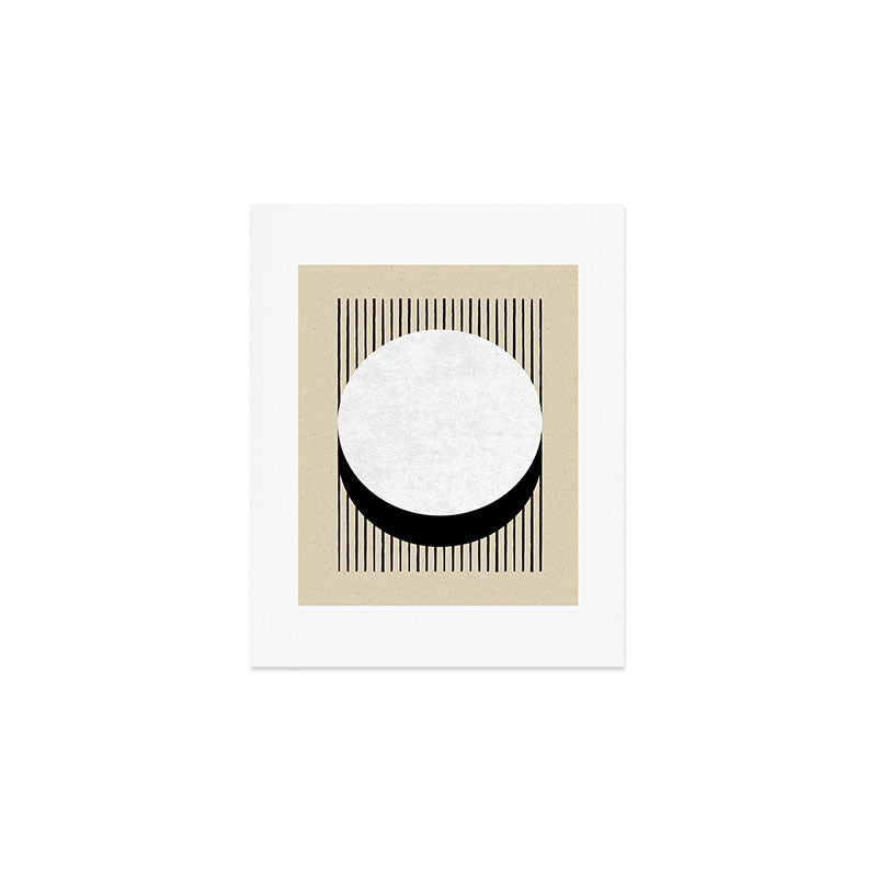 Circle Black And White Stripes Art Print