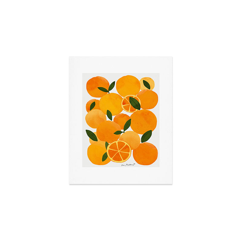 Mediterranean Oranges Still Life  Art Print