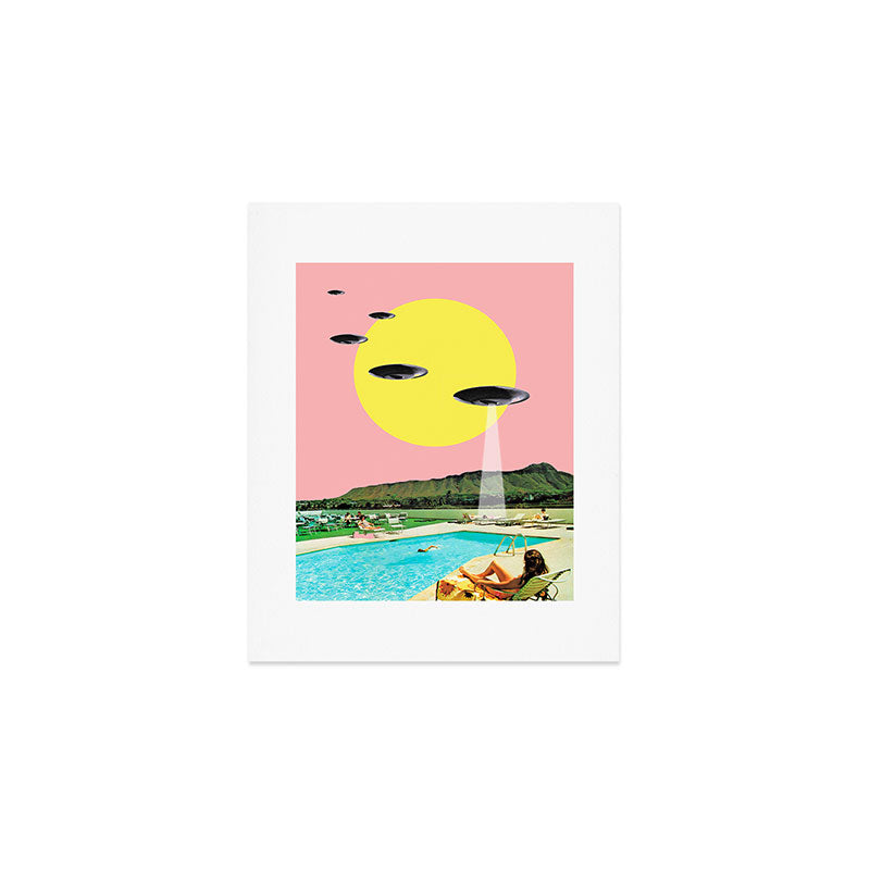 Invasion On Vacation (Ufo In Hawaii) Art Print