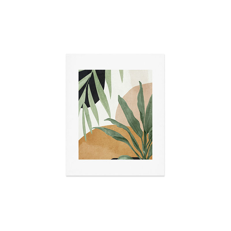 Abstract Art Tropical Leaves 4 Art Print
