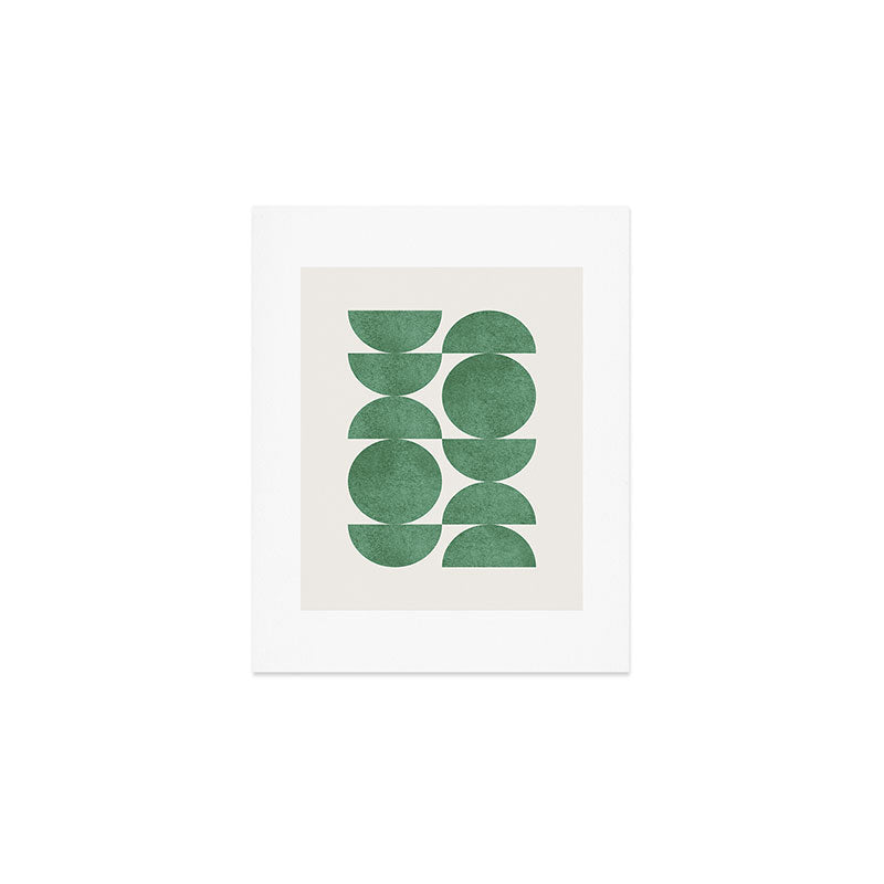 Green Retro Scandinavian - Mid Century Modern Art Print