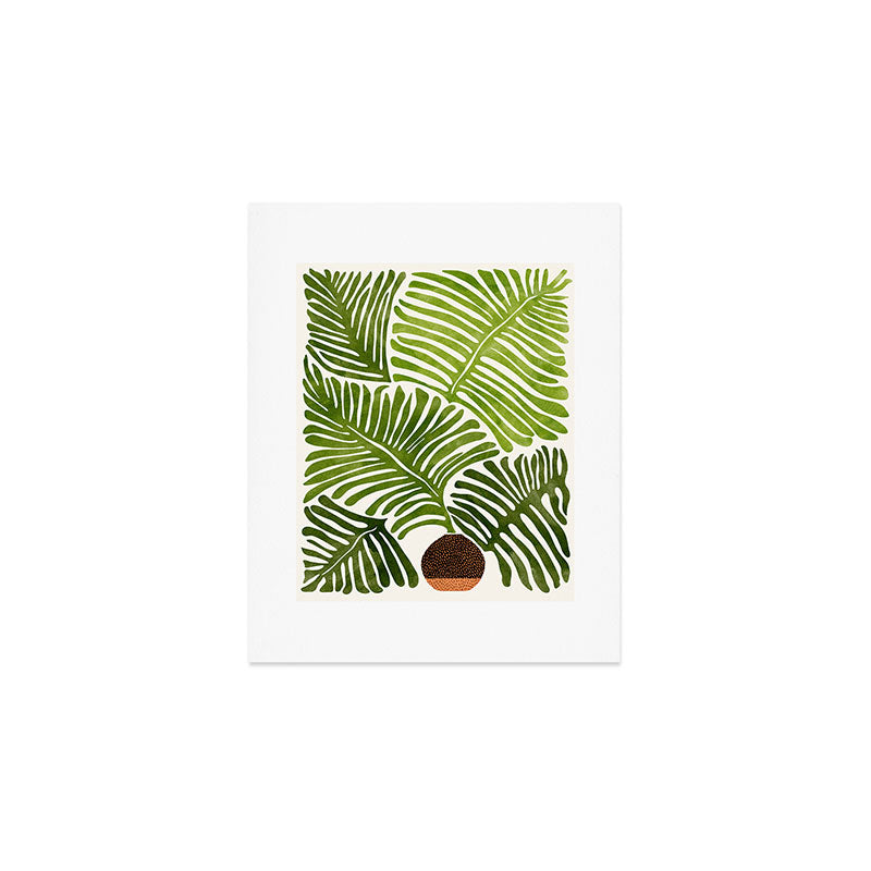 Summer Fern Simple Modern Watercolor Art Print
