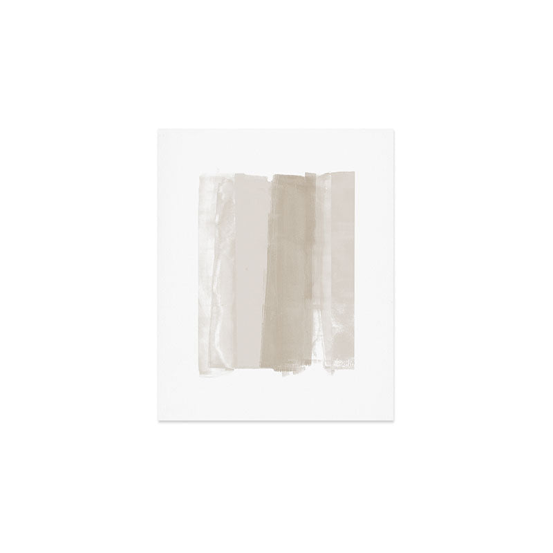 Beige Ombre Minimalist Abstract Painting Art Print