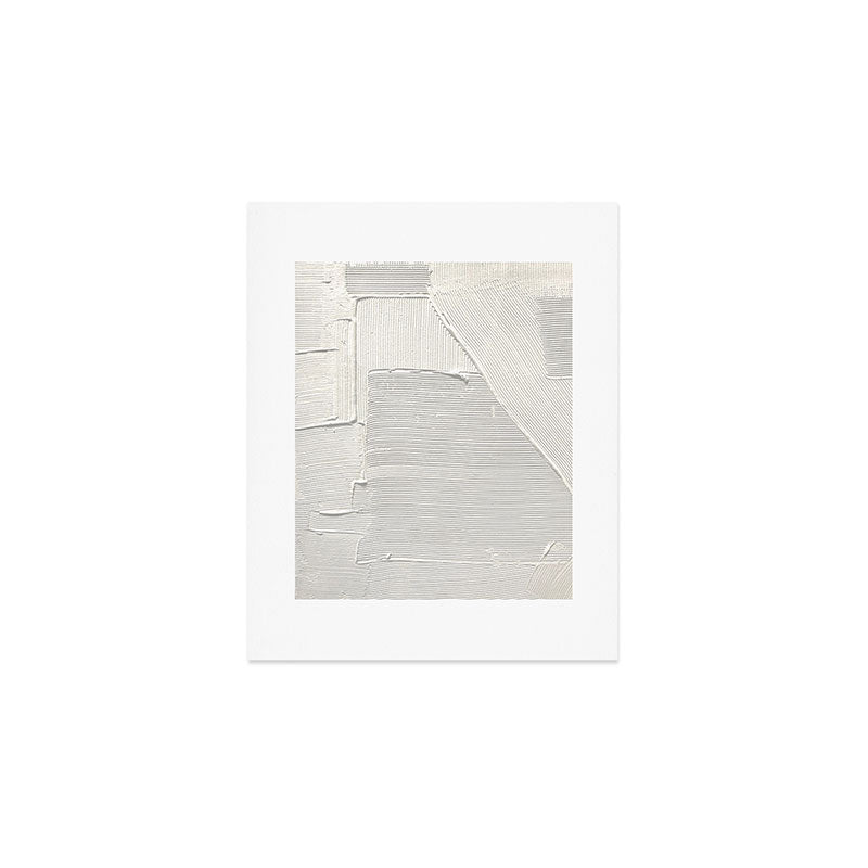 Relief [2]: An Abstract, Textured Piece In White By Alyssa Hamilton Art Art Print