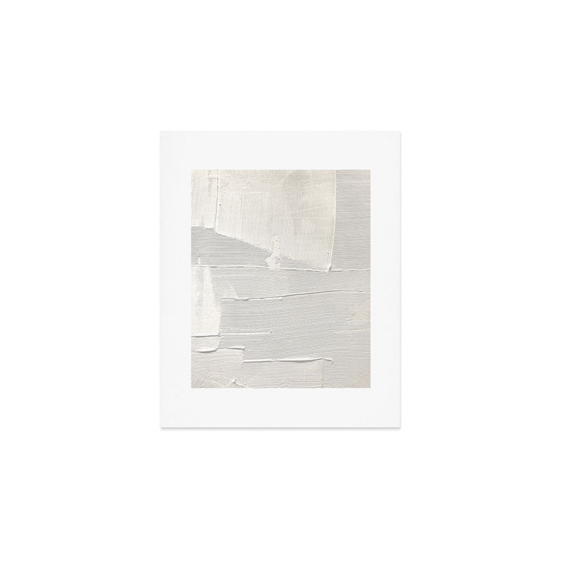 Relief [1]: An Abstract, Textured Piece In White By Alyssa Hamilton Art Art Print