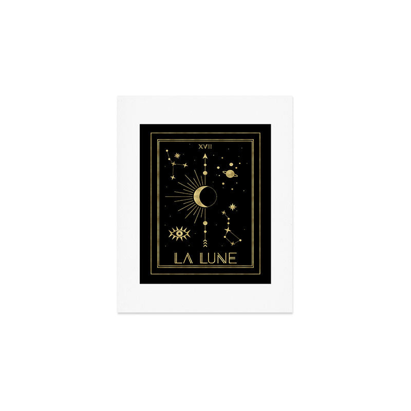 The Moon Or La Lune Gold Edition Art Print