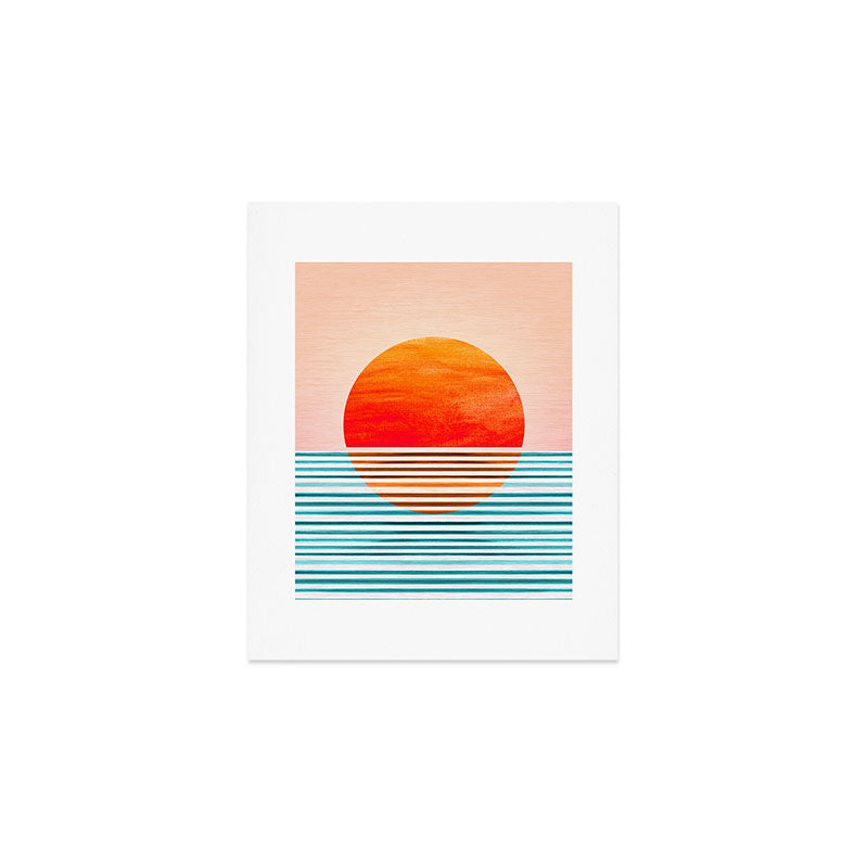 Minimalist Sunset Iii / Abstract Landscape Art Print