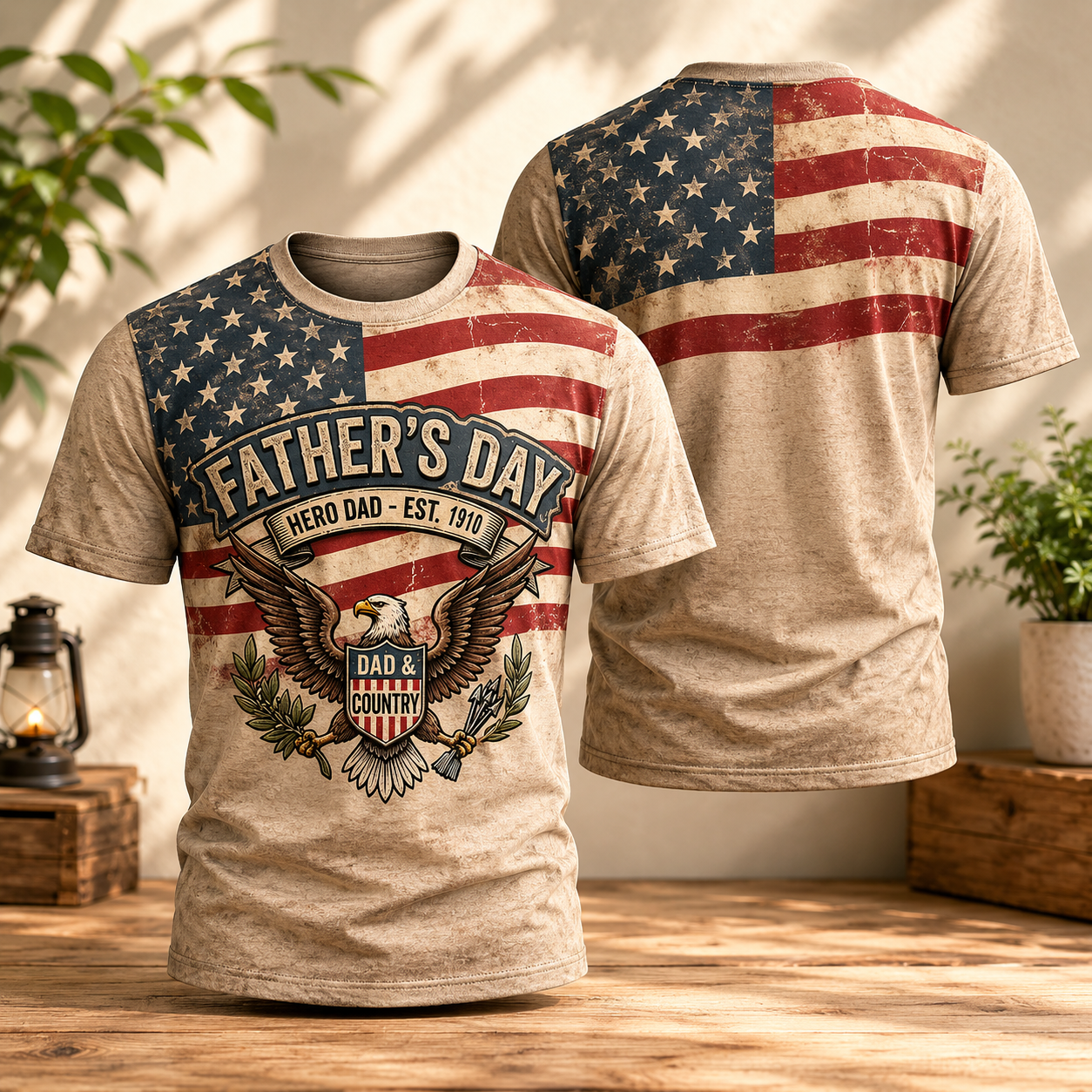 Fathers Day Hero Dad T Shirt