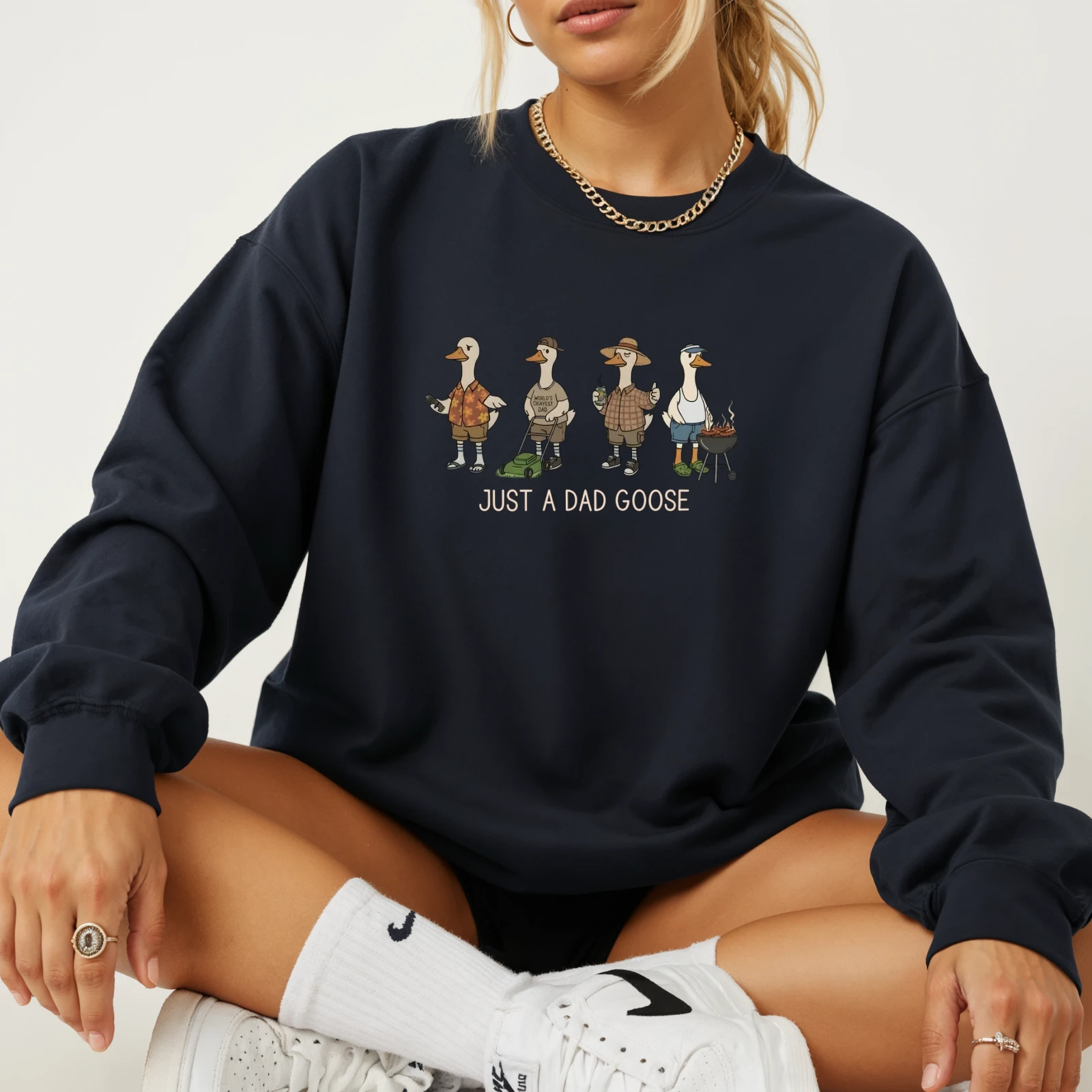 Funny Cartoon Dad Goose T-Shirt for Goose Lovers