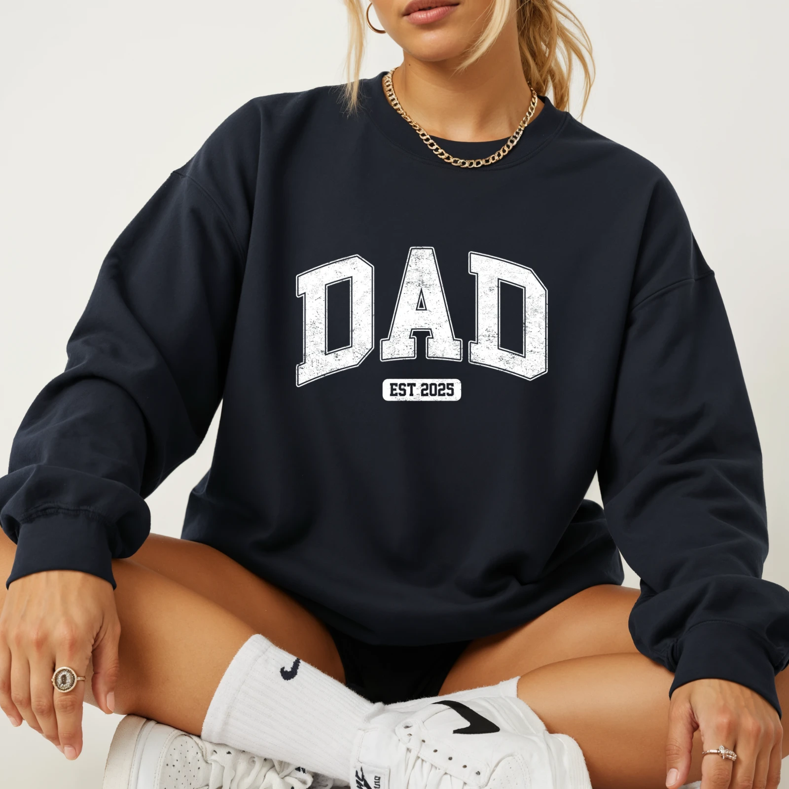 Distressed Collegiate Dad Est 2025 T-Shirt