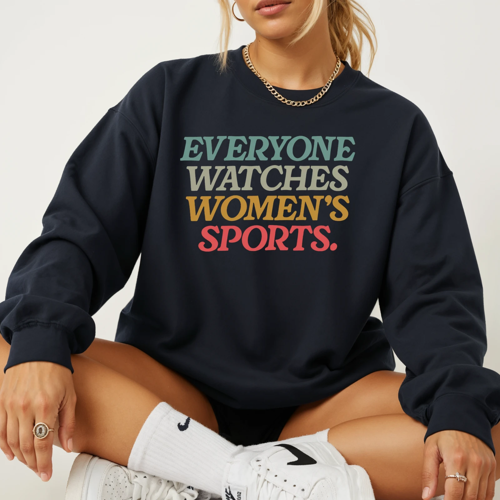 Everyone Watches Women's Sports Retro Graphic T-Shirt